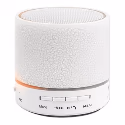 Manhattan LED Bluetooth Speaker (Clearance Pricing), Multicoloured, 5 hour Playback time, Range 10m, microSD card reader (32GB), Aux 3.5mm connector, Output 3W, USB-A charging cable included, 1200mAH battery, Bluetooth v5, White, Three Year Warranty, Boxed - Additional view 6