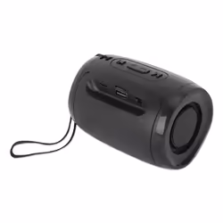 Manhattan Mini Boombox Bluetooth Speaker, Integrated Controls, Microphone, Up to 4 hours Playback time, Range 10m, microSD card reader (32GB), USB-A port for MP3, Output decent 5W, USB-C/USB-A charging cable (30cm) incl, 800mAH battery, Bluetooth v5.3, Black - Additional view 5