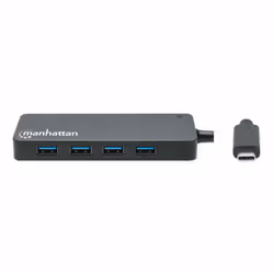 Manhattan USB-C Dock/Hub, Ports (x7): USB-A (x7), 5 Gbps (USB 3.2 Gen1 aka USB 3.0), External Power Supply Not Needed, Cable 15cm, SuperSpeed USB, Black, Three Year Warranty, Blister - Additional view 5