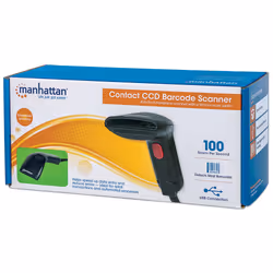 Manhattan Contact CCD Handheld Barcode Scanner, USB, 60mm Scan Width, Cable 152cm, Max Ambient Light 5,000 lux (sunlight), Black, Three Year Warranty, Box - Additional view 6
