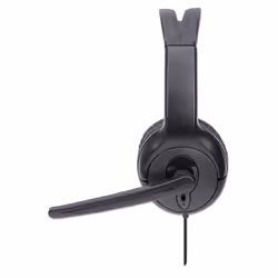 Manhattan Mono Over-Ear Headset (USB) (Clearance Pricing), Microphone Boom (padded), Retail Box Packaging, Adjustable Headband, In-Line Volume Control, Ear Cushion, USB-A for both sound and mic use, cable 1.5m, Three Year Warranty - Additional view 4