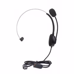 Manhattan Mono On-Ear Headset (USB) (Clearance Pricing), Microphone Boom (padded), Polybag Packaging, Adjustable Headband, In-Line Volume Control, Ear Cushion, USB-A for both sound and mic use, cable 1.5m, Three Year Warranty - Additional view 5