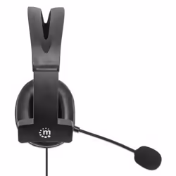 Manhattan Mono Over-Ear Headset (USB), Reversible Microphone Boom (padded), Retail Box Packaging, In-Line Volume/Mute Control, Padded Ear Cushion, USB-A for both sound and mic use, cable 2m, Three Year Warranty - Additional view 4