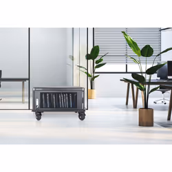 Manhattan Laptop Charging Cart/Trolley via AC Adapter (UK) 20-bay, Install device's AC Adapter (power cables) into unit, Suitable for ALL laptops (to 15.6"), iPads, MacBooks, Chromebooks, other portable devices, Bays 380x30x280mm, Cabinet, Lockable - Additional view 4