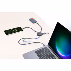 Manhattan USB-C & USB-A Combo Dock/Hub, Ports (4): USB-A (x2) and USB-C (x2), 5 Gbps (USB 3.2 Gen1 aka USB 3.0), Angled Shape for Easy Port Access, External Power Supply Not Needed, Universal for all devices, SuperSpeed USB, Black, Three Year Warranty - Additional view 4