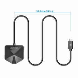 Manhattan USB-C & USB-A Combo Dock/Hub, Ports (4): USB-A (x2) and USB-C (x2), 5 Gbps (USB 3.2 Gen1 aka USB 3.0), Angled Shape for Easy Port Access, External Power Supply Not Needed, Universal for all devices, SuperSpeed USB, Black, Three Year Warranty - Additional view 5