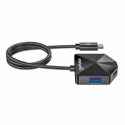 Manhattan USB-C & USB-A Combo Dock/Hub, Ports (4): USB-A (x2) and USB-C (x2), 5 Gbps (USB 3.2 Gen1 aka USB 3.0), Angled Shape for Easy Port Access, External Power Supply Not Needed, Universal for all devices, SuperSpeed USB, Black, Three Year Warranty - Additional view 7
