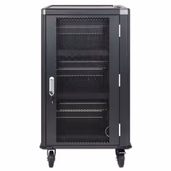 Manhattan Laptop Charging Cart/Trolley via AC Adapter (UK) 30-bay, Install device's AC Adapter (power cables) into unit, Suitable for ALL laptops (to 15.6"), iPads, MacBooks, Chromebooks, other portable devices, Bays 380x30x280mm, Cabinet, Lockable - Additional view 6