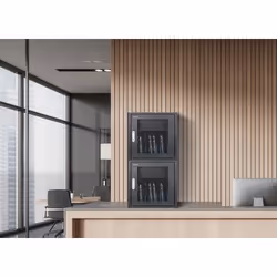 Manhattan Laptop Charging Cabinet Desktop via AC Adapter (UK) 10-bay, Install device's AC Adapter (power cables) into unit, Suitable for ALL laptops (to 15.6"), iPads, MacBooks, Chromebooks, other portable devices, Bays 380x30x280mm, Cart, Lockable - Additional view 4