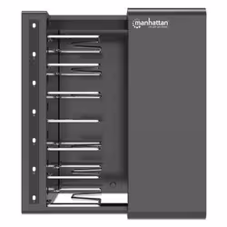 Manhattan Laptop Charging Cabinet Desktop via USB-C 15.6" 7-bay via USB-C 65W, Suitable for USB-C laptops (to 15.6"), iPads, MacBooks, Chromebooks, other USB-C devices, Bays 402x290x50mm, USB-C charging cables included,Cart, UK & EU - Additional view 3