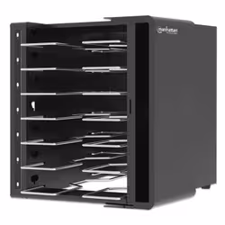 Manhattan Laptop Charging Cabinet Desktop via USB-C 15.6" 7-bay via USB-C 65W, Suitable for USB-C laptops (to 15.6"), iPads, MacBooks, Chromebooks, other USB-C devices, Bays 402x290x50mm, USB-C charging cables included,Cart, UK & EU - Additional view 4