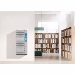 Manhattan Kiosk Individual compartment Laptop Cabinet USB-C 15.6" 11-bay via USB-C 65W, Suitable for USB-C laptops (to 17.3"), iPads, MacBooks, Chromebooks, other USB-C devices, Bays 448x328x120mm, USB-C charging cables included,Cabinet, UK & EU - Additional view 2