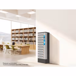 Manhattan Kiosk Individual compartment Laptop Cabinet USB-C 15.6" 11-bay via USB-C 65W, Suitable for USB-C laptops (to 17.3"), iPads, MacBooks, Chromebooks, other USB-C devices, Bays 448x328x120mm, USB-C charging cables included,Cabinet, UK & EU - Additional view 7