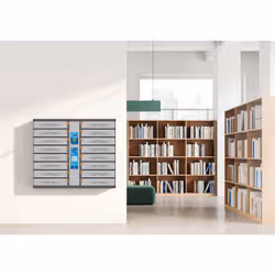 Manhattan Kiosk Individual compartment Laptop Cabinet USB-C 15.6" 16-bay via USB-C 65W, Suitable for USB-C laptops (to 17.3"), iPads, MacBooks, Chromebooks, other USB-C devices, Bays 428x328x120mm, USB-C charging cables included,Cabinet, UK & EU - Additional view 2