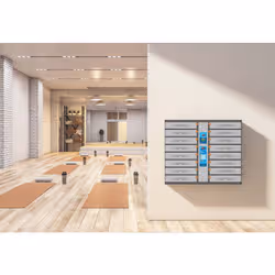 Manhattan Kiosk Individual compartment Laptop Cabinet USB-C 15.6" 16-bay via USB-C 65W, Suitable for USB-C laptops (to 17.3"), iPads, MacBooks, Chromebooks, other USB-C devices, Bays 428x328x120mm, USB-C charging cables included,Cabinet, UK & EU - Additional view 4
