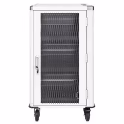 Manhattan Laptop Charging Cart/Trolley via AC Adapter (UK) 30-bay, Install device's AC Adapter (power cables) into unit, Suitable for ALL laptops (to 15.6"), iPads, MacBooks, Chromebooks, other portable devices, Bays 380x30x280mm, White, Cabinet, Lockable - Additional view 4