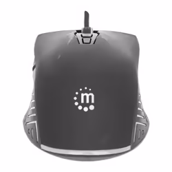 Manhattan Gaming Mouse with LEDs, Wired, Seven Button, Scroll Wheel, 7200dpi, Black with LED lighting, Three Year Warranty - Additional view 5