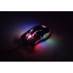 Manhattan Gaming Mouse with LEDs, Wired, Seven Button, Scroll Wheel, 7200dpi, Black with LED lighting, Three Year Warranty - Additional view 6