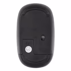 Manhattan MW3050 Wireless Optical Mouse, Black, 1200dpi, 2.4Ghz (up to 10m), USB, Ambidextrous, Three Button with Scroll Wheel, USB-A nano receiver, AA battery (included), Low friction base, USB version (most popular type, which is USB-A) - Additional view 5