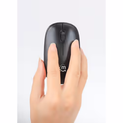 Manhattan MW3050 Wireless Optical Mouse, Black, 1200dpi, 2.4Ghz (up to 10m), USB, Ambidextrous, Three Button with Scroll Wheel, USB-A nano receiver, AA battery (included), Low friction base, USB version (most popular type, which is USB-A) - Additional view 6