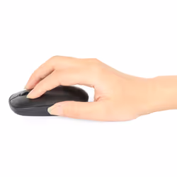 Manhattan MW3050 Wireless Optical Mouse, Black, 1200dpi, 2.4Ghz (up to 10m), USB, Ambidextrous, Three Button with Scroll Wheel, USB-A nano receiver, AA battery (included), Low friction base, USB version (most popular type, which is USB-A) - Additional view 7