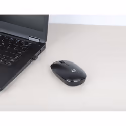 Manhattan MW3050 Wireless Optical Mouse, Black, 1200dpi, 2.4Ghz (up to 10m), USB, Ambidextrous, Three Button with Scroll Wheel, USB-A nano receiver, AA battery (included), Low friction base, USB version (most popular type, which is USB-A) - Additional view 8