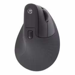Manhattan Ergonomic Vertical Wireless Mouse (Right Handed), Black, Adjustable 800/1200/1600dpi, 2.4Ghz (effective range up to 10m), Six Button with Scroll Wheel, Nano USB-A receiver, AA battery (included) - Additional view 5