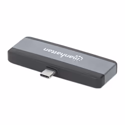Manhattan USB-C Travel Dock/Hub, Ports (x4): HDMI, USB-A, USB-C and 3.5mm audio, With Power Delivery (100W) to USB-C Port, Black/Space Grey, External Power Supply Not Needed, All Ports can be used at the same time - Additional view 5