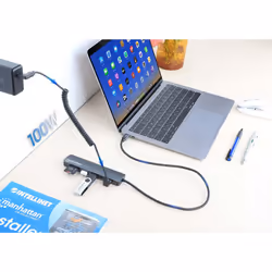 Manhattan USB-C Dock/Hub with Card Reader, Ports (x5): HDMI, USB-A (x2) and USB-C (x2), With Power Delivery (100W) to USB-C Port (Note additional USB-C wall charger and USB-C cable needed),Universal,USB 3.2 Gen 1 (aka USB 3.0),All Ports can be used at the same time - Additional view 8
