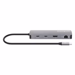 Manhattan USB-C Dock/Hub with Card Reader, Ports (x7): Ethernet, HDMI, USB-A (x3) and USB-C (x2), With Power Delivery (100W) to USB-C Port (Note additional USB-C wall charger and USB-C cable needed), USB 3.2 Gen 1, All Ports can be used at the same time, Universal - Additional view 6