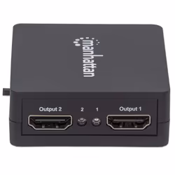 Manhattan HDMI Splitter 2-Port , 1080p, Black, Displays output from x1 HDMI source to x2 HD displays (same output to both displays), USB-A Powered (cable included, 0.7m), Three Year Warranty, Retail Box - Additional view 4