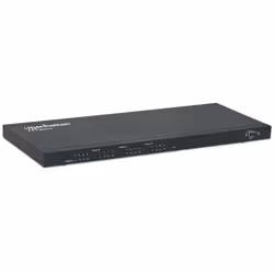 Manhattan 1080p 4x4 HDMI Matrix, Switch/Splitter Matrix with Four Inputs and Four Outputs, RS232 Control, Video Bandwidth Amplifier, Remote Control, Black (With Euro 2-pin plug), Box