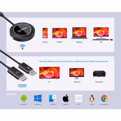 Manhattan 1080p Wireless HDMI Display Adapter with USB-C Transmitter, Dongle Wirelessly Displays a Video Signal from a USB-C Device on an HDMI TV or Projector, Requires Receiver from #208420 Wireless HDMI Presentation Kit, Black - Additional view 8