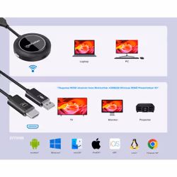 Manhattan 1080p Wireless HDMI Display Adapter with HDMI Transmitter, Dongle Wirelessly Displays a Video Signal from an HDMI Device on an HDMI TV or Projector, Requires Receiver from #208420 Wireless HDMI Presentation Kit, Black - Additional view 8