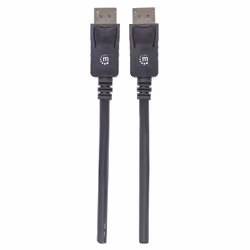 Manhattan DisplayPort 1.2 Cable, 4K@60hz, 1m, Male to Male, Equivalent to DISPL1M, With Latches, Fully Shielded, Black, Lifetime Warranty, Polybag - Additional view 4