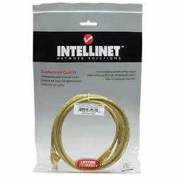 Intellinet Network Patch Cable, Cat5e, 2m, Yellow, CCA, U/UTP, PVC, RJ45, Gold Plated Contacts, Snagless, Booted, Lifetime Warranty, Polybag - Additional view 4