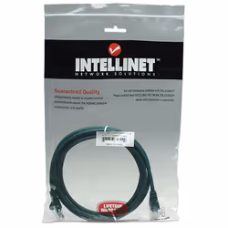Intellinet Network Patch Cable, Cat5e, 5m, Green, CCA, U/UTP, PVC, RJ45, Gold Plated Contacts, Snagless, Booted, Lifetime Warranty, Polybag - Additional view 4