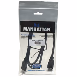 Manhattan HDMI Cable with Ethernet, 4K@30Hz (High Speed), 1m, Male to Male, Black, Equivalent to HDMM1MHS, Ultra HD 4k x 2k, Fully Shielded, Gold Plated Contacts, Lifetime Warranty, Polybag - Additional view 4