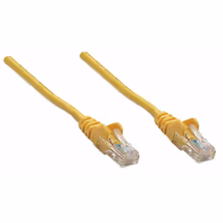 Intellinet Network Patch Cable, Cat5e, 20m, Yellow, CCA, U/UTP, PVC, RJ45, Gold Plated Contacts, Snagless, Booted, Lifetime Warranty, Polybag