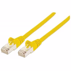 Intellinet Network Patch Cable, Cat5e, 5m, Yellow, CCA, SF/UTP, PVC, RJ45, Gold Plated Contacts, Snagless, Booted, Lifetime W ...