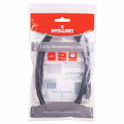 Intellinet Network Patch Cable, Cat5e, 1.5m, Black, CCA, U/UTP, PVC, RJ45, Gold Plated Contacts, Snagless, Booted, Lifetime Warranty, Polybag - Additional view 4