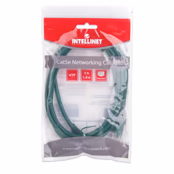 Intellinet Network Patch Cable, Cat5e, 1.5m, Green, CCA, U/UTP, PVC, RJ45, Gold Plated Contacts, Snagless, Booted, Lifetime Warranty, Polybag - Additional view 4