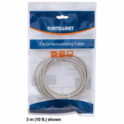 Intellinet Network Patch Cable, Cat6, 1m, Grey, CCA, U/UTP, PVC, RJ45, Gold Plated Contacts, Snagless, Booted, Lifetime Warranty, Polybag - Additional view 4