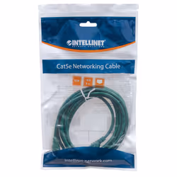 Intellinet Network Patch Cable, Cat6, 1m, Green, CCA, U/UTP, PVC, RJ45, Gold Plated Contacts, Snagless, Booted, Lifetime Warranty, Polybag - Additional view 4