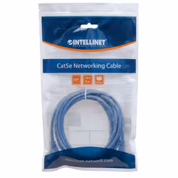 Intellinet Network Patch Cable, Cat6, 1.5m, Blue, CCA, U/UTP, PVC, RJ45, Gold Plated Contacts, Snagless, Booted, Lifetime Warranty, Polybag - Additional view 4