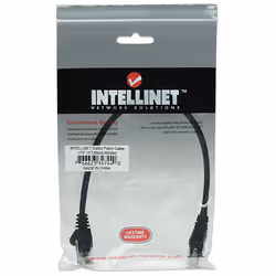 Intellinet Network Patch Cable, Cat5e, 0.25m, Black, CCA, U/UTP, PVC, RJ45, Gold Plated Contacts, Snagless, Booted, Lifetime Warranty, Polybag - Additional view 4