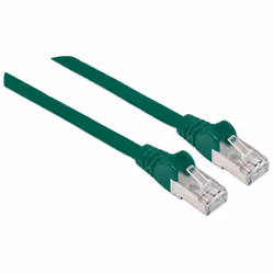 Intellinet Network Patch Cable, Cat6A, 5m, Green, Copper, S/FTP, LSOH / LSZH, PVC, RJ45, Gold Plated Contacts, Snagless, Booted, Lifetime Warranty, Polybag