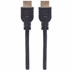 Manhattan HDMI Cable with Ethernet (CL3 rated, suitable for In-Wall use), 4K@60Hz (Premium High Speed), 1m, Male to Male, Black, Ultra HD 4k x 2k, In-Wall rated, Fully Shielded, Gold Plated Contacts, Lifetime Warranty, Polybag - Additional view 4