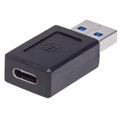 Manhattan USB-C to USB-A Adapter, Female to Male, 10 Gbps (USB 3.2 Gen2 aka USB 3.1), SuperSpeed+ USB, Black, Lifetime Warranty, Polybag - Additional view 4
