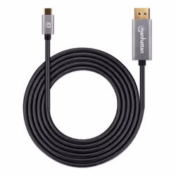 Manhattan USB-C to DisplayPort 1.4 Cable, 8K@60Hz, 2m, Male to Male, Black, Equivalent to CDP2DP146B (except 20cm longer), Three Year Warranty, Polybag - Additional view 5